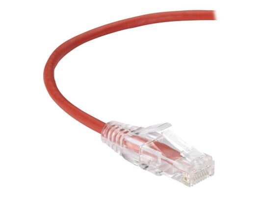 BLACK BOX Slim-Net RJ-45 Koblingskabel 2.13 m UTP Cat 6 Rød