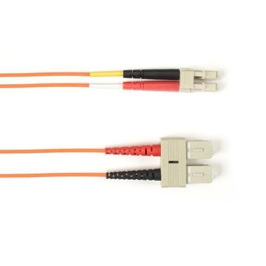 BLACK BOX 10M LC/LC 50-MICRON MM SCLC PLENUM ORANGE FIBER OPTIC CABLE