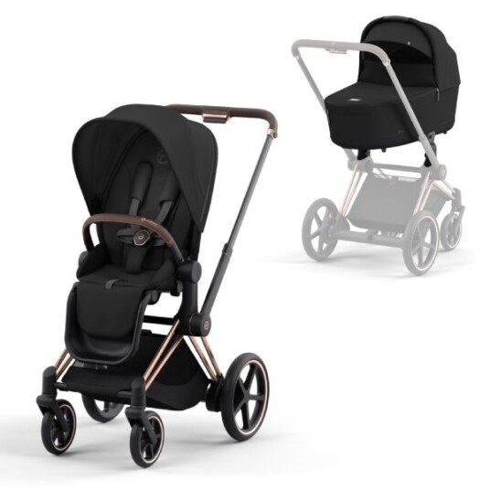 Cybex Barnevogn Platinum Line e-Priam Duo Sepia Black/Rosegold