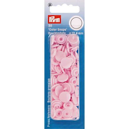 Prym Color Snaps Trykknapper i plast runde rosa 12,4 mm 30 stk