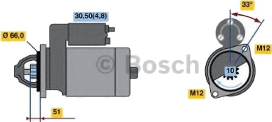 BOSCH 0 986 022 430 Starter BOSCH 0 986 022 430 Starter
