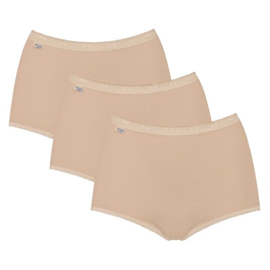 Sloggi Truser 3P Basic Maxi Beige bomull 46 Dame