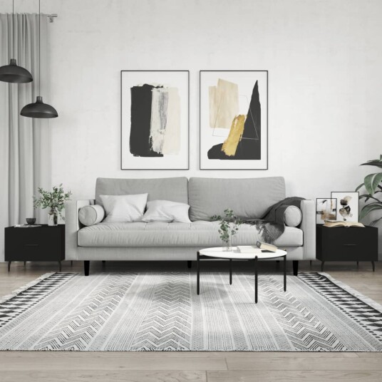  Salongbord 2 stk svart 50x50x40 cm konstruert tre 8720845428921