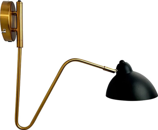 Futura Vegglampe Black/Brass - DybergLarsen Futura Vegglampe Black/Brass - DybergLarsen