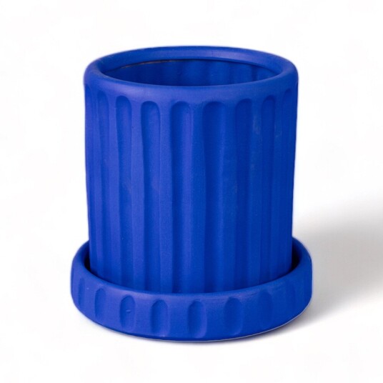 Seletti Magna Graecia Dorico Vase w/Saucer Blå Lampemesteren