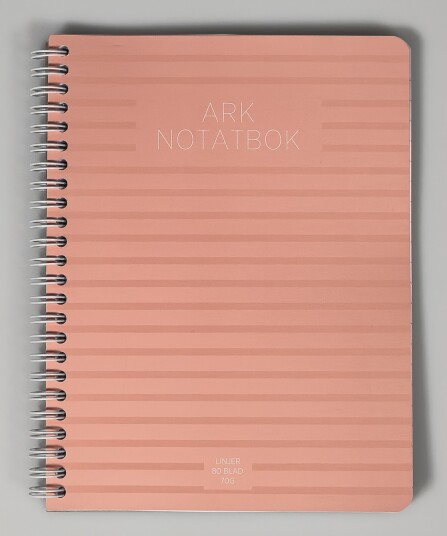 Spiralhefte ARK A5 70g 80bl linjer rosa