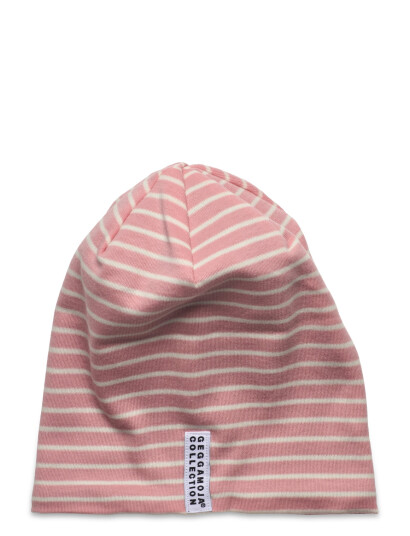 Geggamoja Topline Fleece Cap Pink/Offwhite 06 S 2-4 Year - Pink - 44-46
