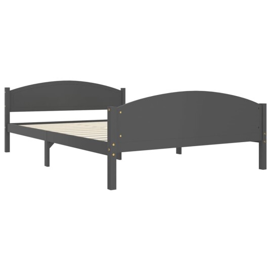 vidaXL Sengeramme mørkegrå heltre furu 160x200 cm