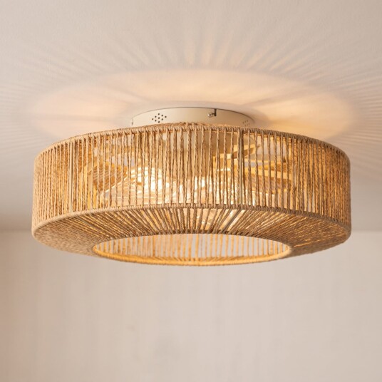 Raveni takvifte med lys og hampetau Ø 50 cm – Lucande Lucande Raveni Brun / Rust Stue Moderne 20 Brun / Rust