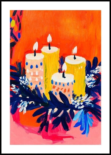 Radiant Candle Glow Poster Plakat / 50x70cm