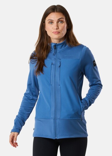 Swedemount Trondheim Wind Mid Layer Full Zip W Dusty Blue 38 Fleecetrøyer