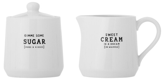 Creative Collection Wendy Milk Jug & Sugar Bowl White