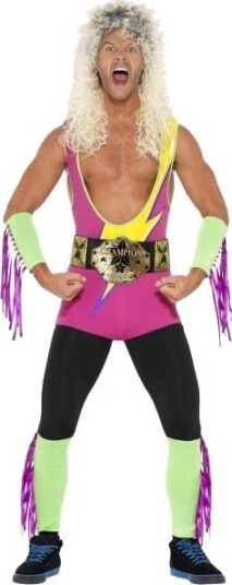 Smiffys Retro Wrestler Kostyme Voksen 