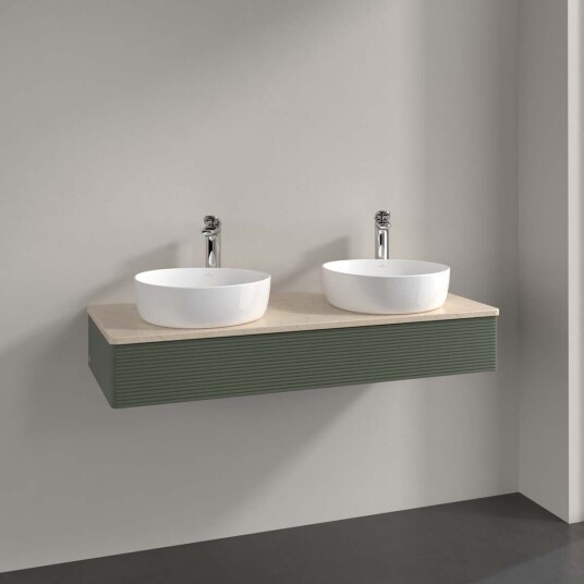 Villeroy & Boch Antao Servantskap med 1 skuff 120x50x19 cm m/lys Grønn Matt/Crème Villeroy & Boch Antao Servantskap med 1 skuff 120x50x19 cm m/lys Grønn Matt/Crème