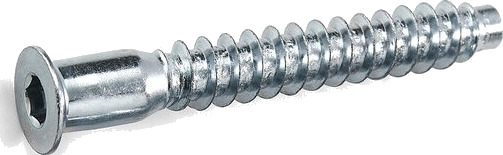 Habo Møbelskrue 523 6,3x50mm Stål - Pakke med 4 stk