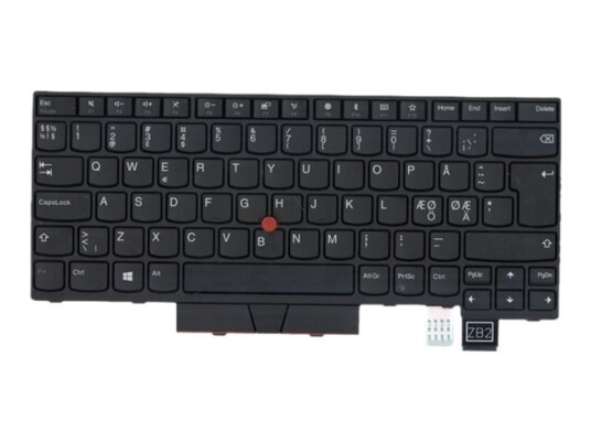 Darfon - Erstatningstastatur For Bærbar Pc - Med Trackpoint, Ultranav - Qwerty - Nordisk - For Thinkpad T480 20L5, 20L6