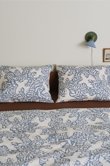 Jotex Putetrekk 2pakke 50x60 Cm Lysblå/benhvit BIRDSONG 22768890105