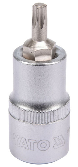 Yato 1/2" Torx T27 Pipenøkkelinnsats 55 mm i Krom-Vanadium Stål