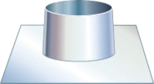 Metalbestos skorstein Ø 350mm beslag 0-5° aluminium
