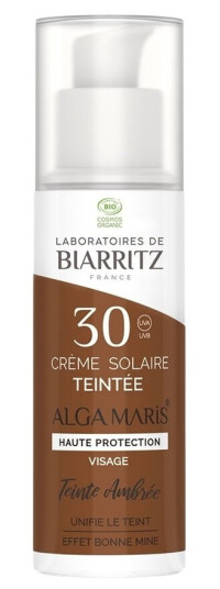 Laboratoires De Biarritz Suncare Tinted Face Sunscreen SPF30 Amber 50ml Laboratoires De Biarritz Suncare Tinted Face Sunscreen SPF30 Amber 50ml