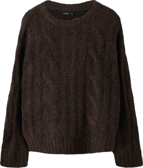 LMTD Collegegenser NlfkLeavecable Strikk Chocolate Brown LMTD 15 16 år (170 176) Collegegenser Brun