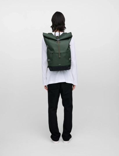 SANDQVIST Icon Rolltop Backpack L - Khaki green - ONE SIZE SANDQVIST Icon Rolltop Backpack L - Khaki green - ONE SIZE