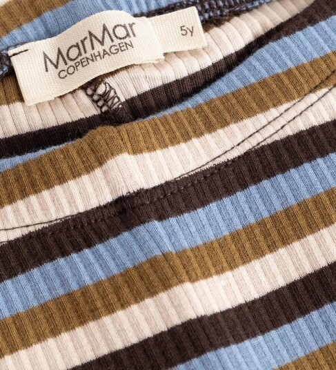 MarMar Leggings Modal/Rib Striper MarMar 1 år (80) Leggings Beige Blå Brun