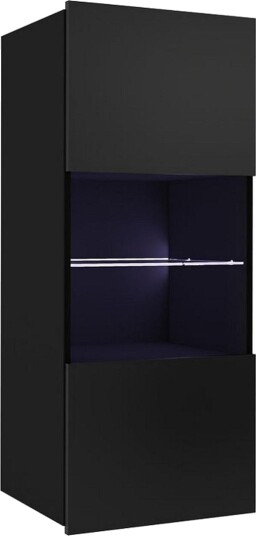 Calabrini Vitrineskap 45x32x117 cm   Svart