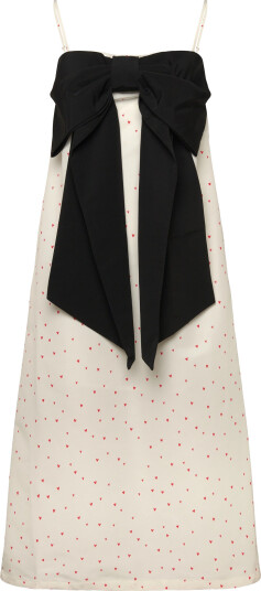 Stella Nova Heart Printed Bow Dress Cream 36 Stella Nova Heart Printed Bow Dress Cream 36