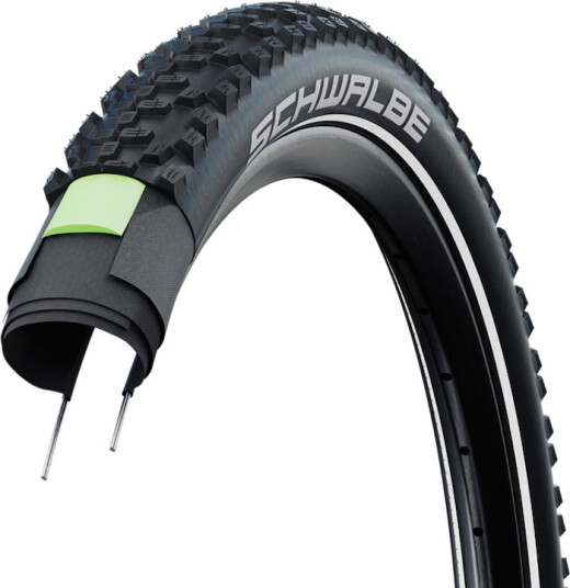 Schwalbe Smart Sam Plus DD GreenGuard Tråddekk 26x2,25 E50 svart med refleks