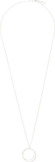 Snö of Sweden   Halskjede Lorrie Big Round Crystal Neck 60 cm   Sølv