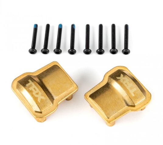 Traxxas 9787 Axle Cover Brass Front/Rear w/ Screws 2 TRX-4M