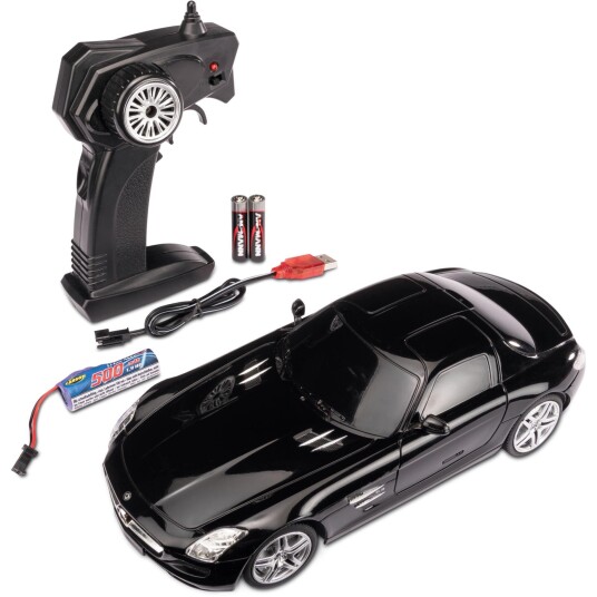 Carson Mercedes Benz SLS AMG Radiostyrt Bil 1:24 2.4GHz Svart