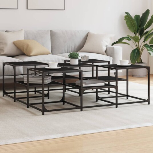  Salongbord svart 121x121x40 cm konstruert tre 8721012341197