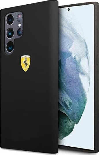 Ferrari On Track Silicone Case for Samsung Galaxy S22 Ultra Black