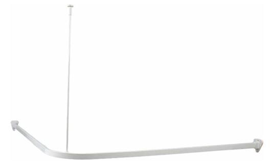 Habo Dusjforhengskinne 90x170cm for Badekar med Takfeste Hvit / 170x90cm