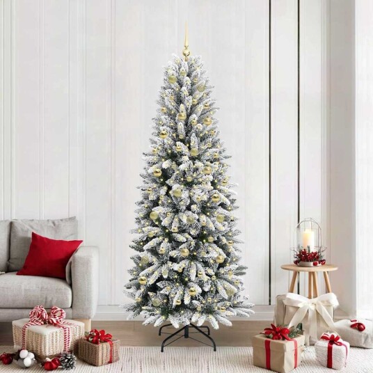 Kunstig juletre Hvit 78 x 78 x 210 cm PVC plast stål og PE