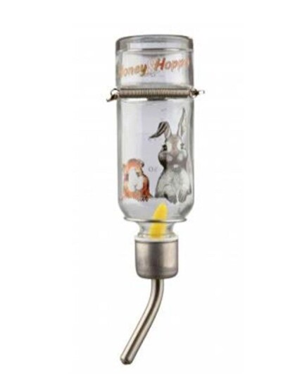Trixie Honey & Hopper Glass Water Bottle 125 ml Trixie Honey & Hopper Glass Water Bottle 125 ml