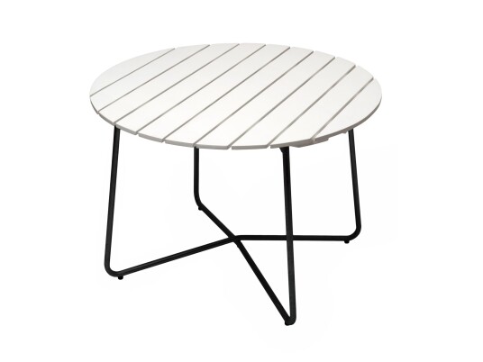 Grythyttan Stålmöbler Bord 9A Hvit Lakkert eik/svart 100 cm Hvit