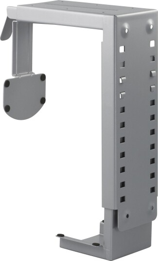 DELTACO steel computer holder for mounting under table / wall silver