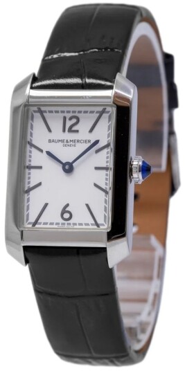 Baume & Mercier Dameklokke M0A10795 Hampton Hvit/Lær 35x22 mm