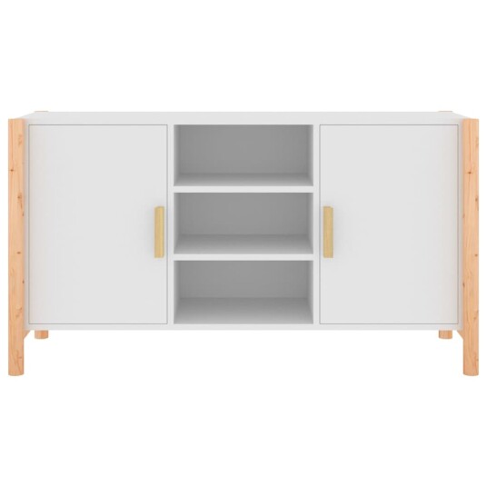 vidaXL Skjenk hvit 107x38x60 cm konstruert tre