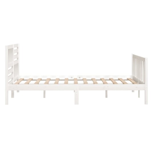 vidaXL Sengeramme hvit heltre 120x190 cm 4FT Small Double