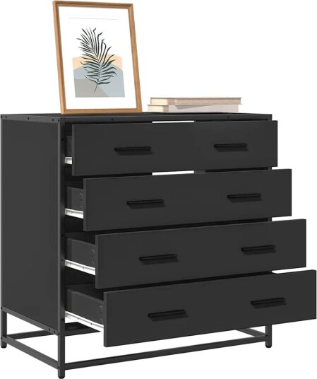 Kommode svart 70x41x70 cm konstruert tre 8721102841385