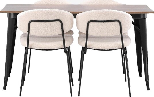 Venture Home Spisegruppe Tempe med 4 stk spisestoler Chico Hvit Venture Home Spisegruppe Tempe med 4 stk spisestoler Chico Hvit