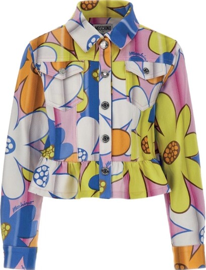 Moschino Denimjakke Beskåret Rosa Blomster Moschino 12 år (152) Denimjakker Blå Gul Moschino Denimjakke Beskåret Rosa Blomster Moschino 12 år (152) Denimjakker Blå Gul