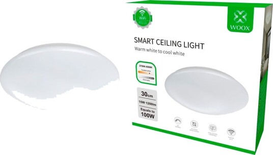 WOOX R5111 Smart WiFi LED Taklampe 30cm 15W 2700 6500K Hvit WOOX R5111 Smart WiFi LED Taklampe 30cm 15W 2700 6500K Hvit