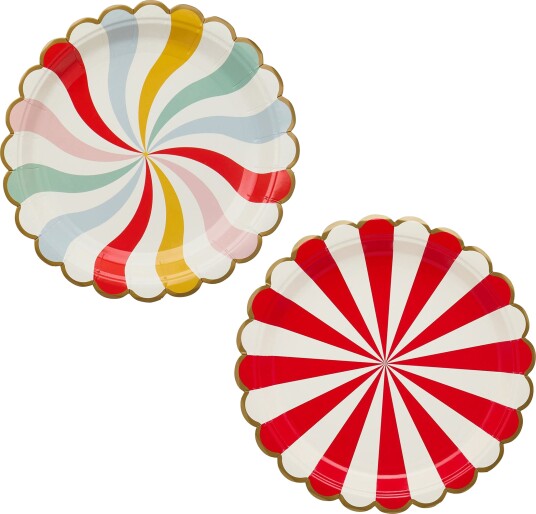 Club Green Hootyballoon Papptallerken Sirkus 8-pakning HBCP110