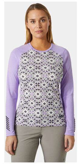 Helly Hansen Lifa Active Graphic Crew Basislag And Vinter Dame Lilla L