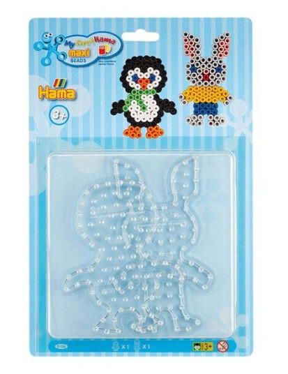 Hama Iron on bead plates Maxi - Pinguin and Rabbit